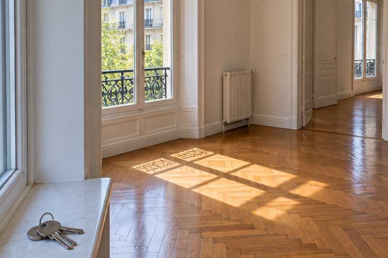 Appartement vide et propre, clés posées sur le rebord de la fenêtre, l'état des lieux n'attendait pas
